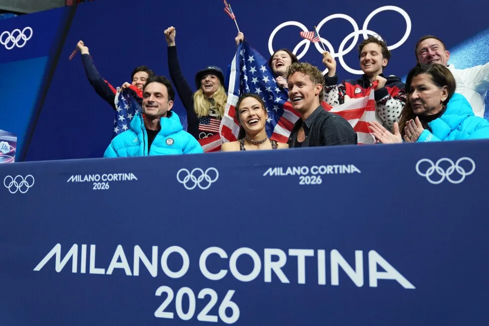 Chock and Bates rock as reigning champ US leads team figure skating event at Milan Cortina Olympics